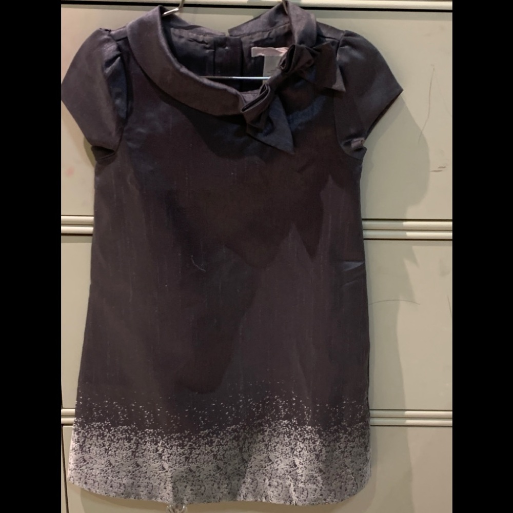 Janie and Jack girls size 4 metallic grey dress